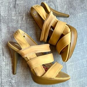 Nude Strappy Heels Simply Vera Vera Wang Shoes Womens 7.5 Tan Peach Slingback